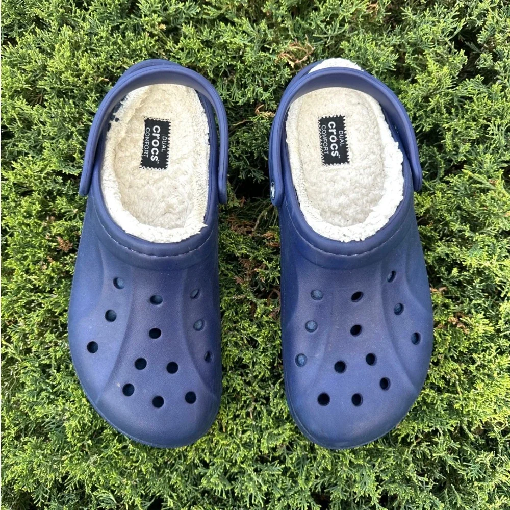 Crocs Adult Ralen Lined Clogs Men's Size 11 Blue Sandals